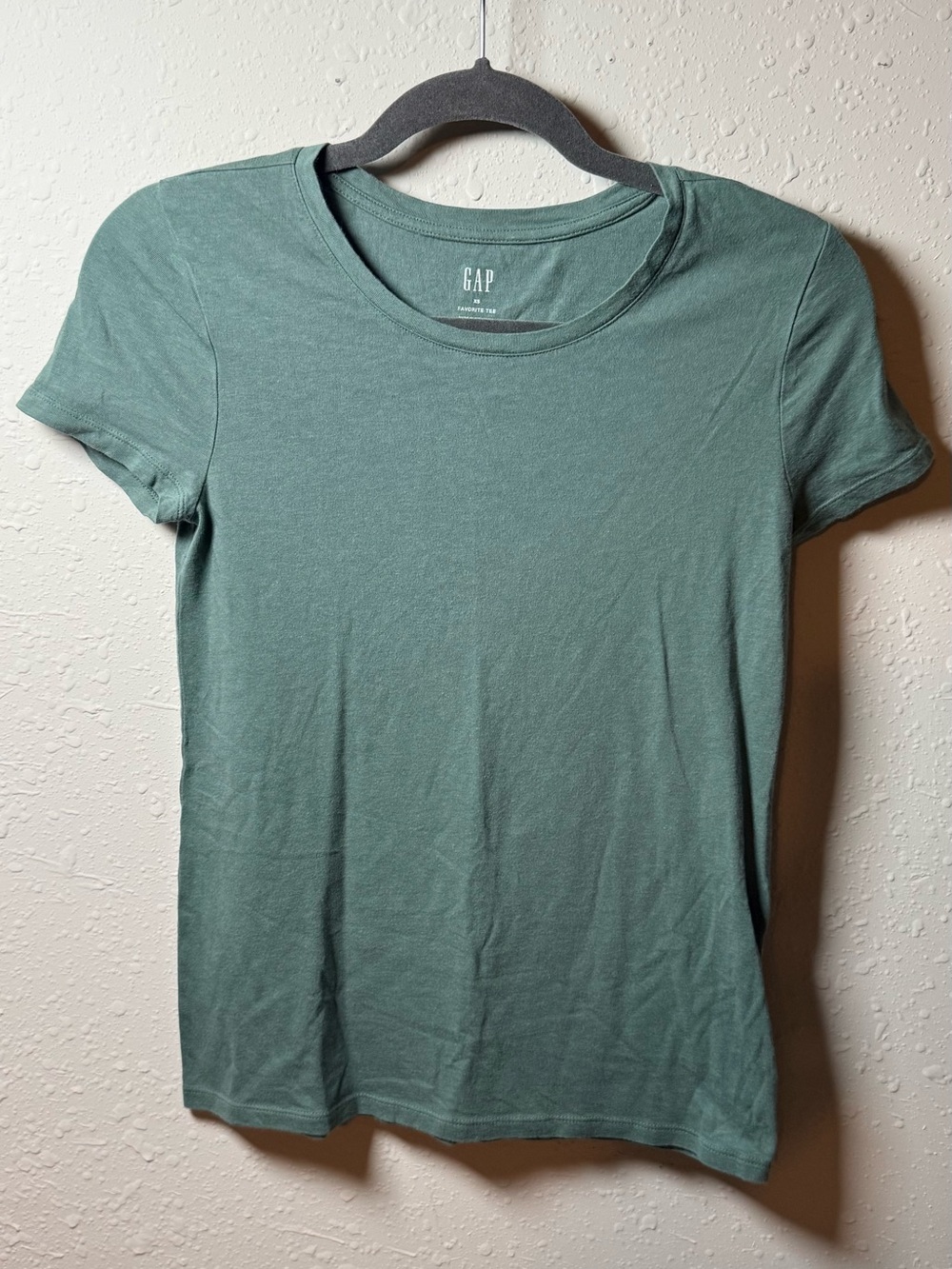 Gap Favorite Tee Short Sleeve Crewneck T-Shirt Sage Green XS Soft Casual Basic - Picture 2 of 9
